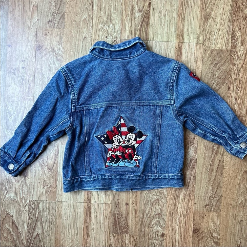 Disney Minnie & Mickey Mouse Vintage Jean Denim Jacket Size 24 Months